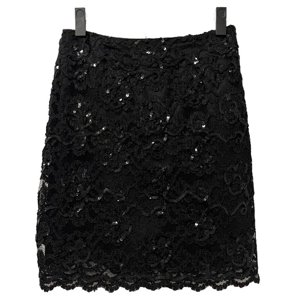 Vintage Cache black sequin mini pencil skirt size S - Picture 1 of 7